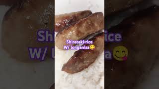 Shirataki rice and longganisa delicious [upl. by Llenyaj]