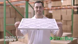 FilterBuy 16x20x1 MERV 8 Pleated AC Furnace Air Filter [upl. by Ormsby]