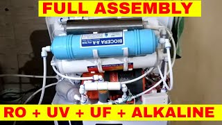 RO UV UF TDS WATER PURIFER ASSEMBLY VIDEO FULL WIRING AND PIPING DIY [upl. by Russel]