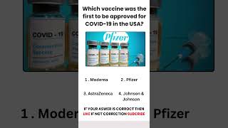 12 Which vaccine was the first to be approved for COVID19 in the USA Moderna Pfizer AstraZeneca Jo [upl. by Anaed]