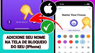 Como adicionar seu nome na tela de bloqueio do seu iPhone nova atualização [upl. by Cesaria]