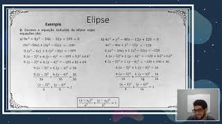 Elipse  Equação reduzida a partir da equação geral de cônicas [upl. by Yelbmik]