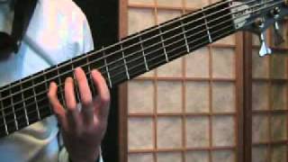 Six string bass Major patterns across the neck [upl. by Leora]