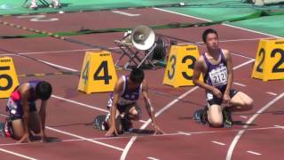 陸上 全中愛知 M 100m 準決勝1 第40回全国中学校陸上競技選手権大会 2013822 [upl. by Ytsud]