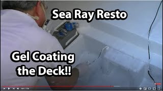 Gel Coating and Installing the Engine in the Sea Ray Part 1 VLOG 53 [upl. by Labinnah883]