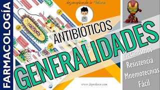 ANTIBIÓTICOS GENERALIDADES CLASIFICACIÓN  MNEMOTECNIAS  FARMACOLOGÍA  P1 [upl. by Dewain136]