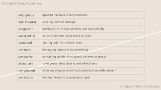 SH English Vocabulary Essential 15 [upl. by Adnawad942]