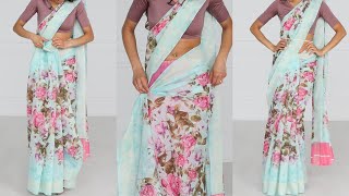 Cotton Sarees  Draping Techniques  lakshmi saree draping  saree drape style  Tia Bhuva [upl. by Sirtimid]