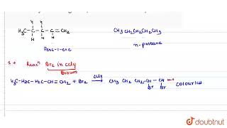 How will you distinguish pent1ene from npentane  CLASS 11  HYDROCARBONS  CHEMISTRY  Doub [upl. by Lenny]