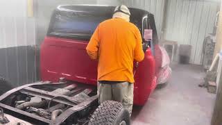 68 C10 chevy restore Clear coat sanding and buffing TMI dashboard TMIinteriors autobodywork [upl. by Annaitsirk778]