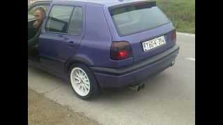 Golf MK3 VR6 SOUND  straight pipe [upl. by Charlot779]