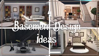 4 Basement Design Ideas  Welcome to bloxburg [upl. by Menedez555]