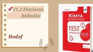 Hədəf kimya test toplusu  Duzların hidrolizi [upl. by Mariette]