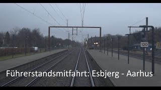 Führerstandsmitfahrt Dänemark Esbjerg  Aarhus mit RE3353 [upl. by Tewell]