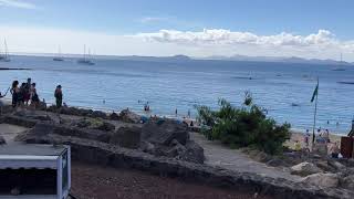 Der Strand von Playa Blanca Lanzarote am 30102024 [upl. by Eibbil]