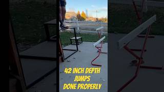 42 inch Depth Jumps For Explosive Strength amp Speed  plyometrics [upl. by Thorfinn]