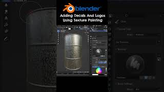 Adding Decals And Logos To 3D Objects In Blender blender3d blendertutorialshorts [upl. by Frendel]