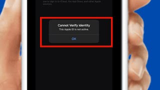 FIXED✅ Cannot Verify Identity This Apple ID is Not Active iPhone  iPad 2024 [upl. by Fairfax822]