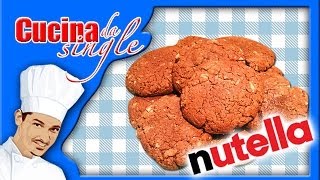 Biscotti alla Nutella SOLO 3 INGREDIENTI Cookies with Nutella [upl. by Anallij]