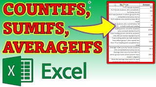 Excel COUNTIFS SUMIFS amp AVERAGEIFS tutorial  examples [upl. by Ecital888]