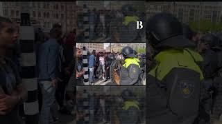 ProPalestine Protesters Clash With Police In Amsterdam [upl. by Knuth471]