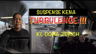 Turbulence Fly dari KL ke Zurich [upl. by Aralomo]