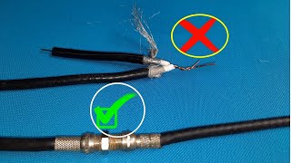 HAZLO TU MISMO ✔️LA FORMA CORRECTA de hacer empalme CABLE COAXIAL✔️How to splice Coaxial cable [upl. by Shani]