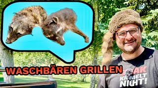 WASCHBÄR GRILLEN   Klaus grillt [upl. by Kipper24]