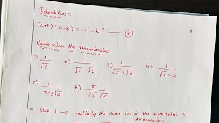 Rationalise the denominator part 2 ncert cbse and state board class 9 [upl. by Keven]