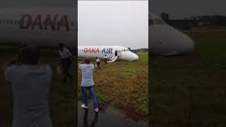 Death averted as DANA Air plane crashlands in Lagos after collapse of landing gears [upl. by Llert]