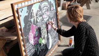 Custom Chalk Art by Artist Nashville  Emily Sue Laird HD [upl. by Hoxie]