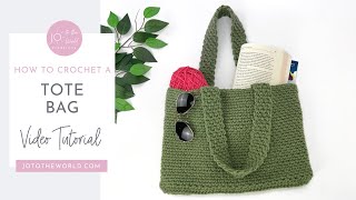 Easy Crochet Tote Bag  the Perfect Shopping Shoulder Bag  Purse Beach Bag or Market Bag [upl. by Cain]