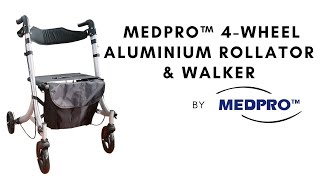 MEDPRO™ 4Wheel Aluminium Rollator amp Walker [upl. by Man]