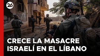 MEDIO ORIENTE  Crece la masacre israelí en El Líbano [upl. by Ynttirb697]