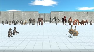 2 VS 2 INFERNALS VS MUTANT PRIMATES  OLD GORO  Animal Revolt Battle Simulator [upl. by Aneeles]