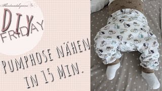 Nähanleitung für Anfänger Pumphose für BabysKleinkind in 15 Minuten DIY Friday Handmadebyanni [upl. by Eidlog]