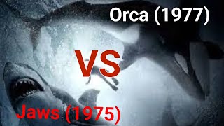 Jaws 1975 VS Orca 1977 AnimationNOT FOR CHILDREN 14 [upl. by Noiramed]