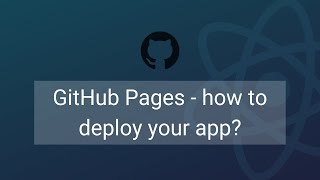 GitHub Pages  how to deploy your React app [upl. by Cynarra]