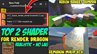 TOP 2 Shaders MCPE 119  Render Dragon   Shaders for mcpe  mcpe shader 119  shader mcpe 119 [upl. by Nelrac277]