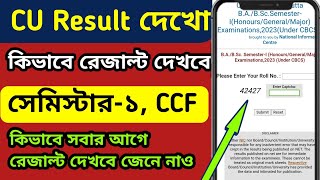 CU সেমিস্টার ১ কিভাবে রেজাল্ট দেখবে  CU semester 1 result  2nd semester CCF result 2024 [upl. by Hollinger]