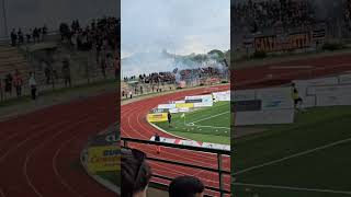 Coreografia dei tifosi durante NissaSancataldese di Serie D [upl. by Joyan]