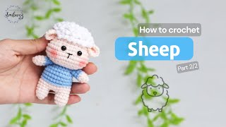 529  Sheep Amigurumi 22  Crochet Animal  Amigurumi Beginners Tutorial  Amibuzz [upl. by Corilla]