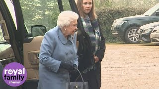 Queen Elizabeth visits Sandringham Womens Institute [upl. by Hahcim]