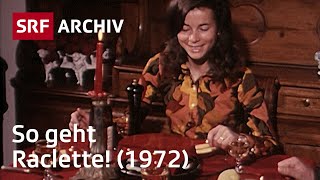 Walliser Raclette 1972  Schweizer Spezialitäten und Traditionen  SRF Archiv [upl. by Eerihs]