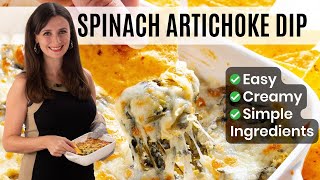 SPINACH ARTICHOKE DIP Creamy Cheesy The Simplest Ingredients [upl. by Ennayram]