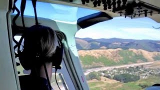 Couple arrives at their Wellington wedding by helicopter [upl. by Jamille]