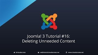 Joomla 3 Tutorial 16 Deleting Content [upl. by Notsirb]