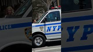 BRAND NEW NYPD CHEVY VAN RESPONDING IN MIDTOWN MANHATTAN [upl. by Ayrad]