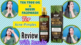 Wow Anti Acne Face Wash  Application Results amp Review unsponsored neemfacewash glowupwitharchna [upl. by Darryl]