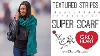 Knit Textured Stripes Super Scarf [upl. by Crysta798]